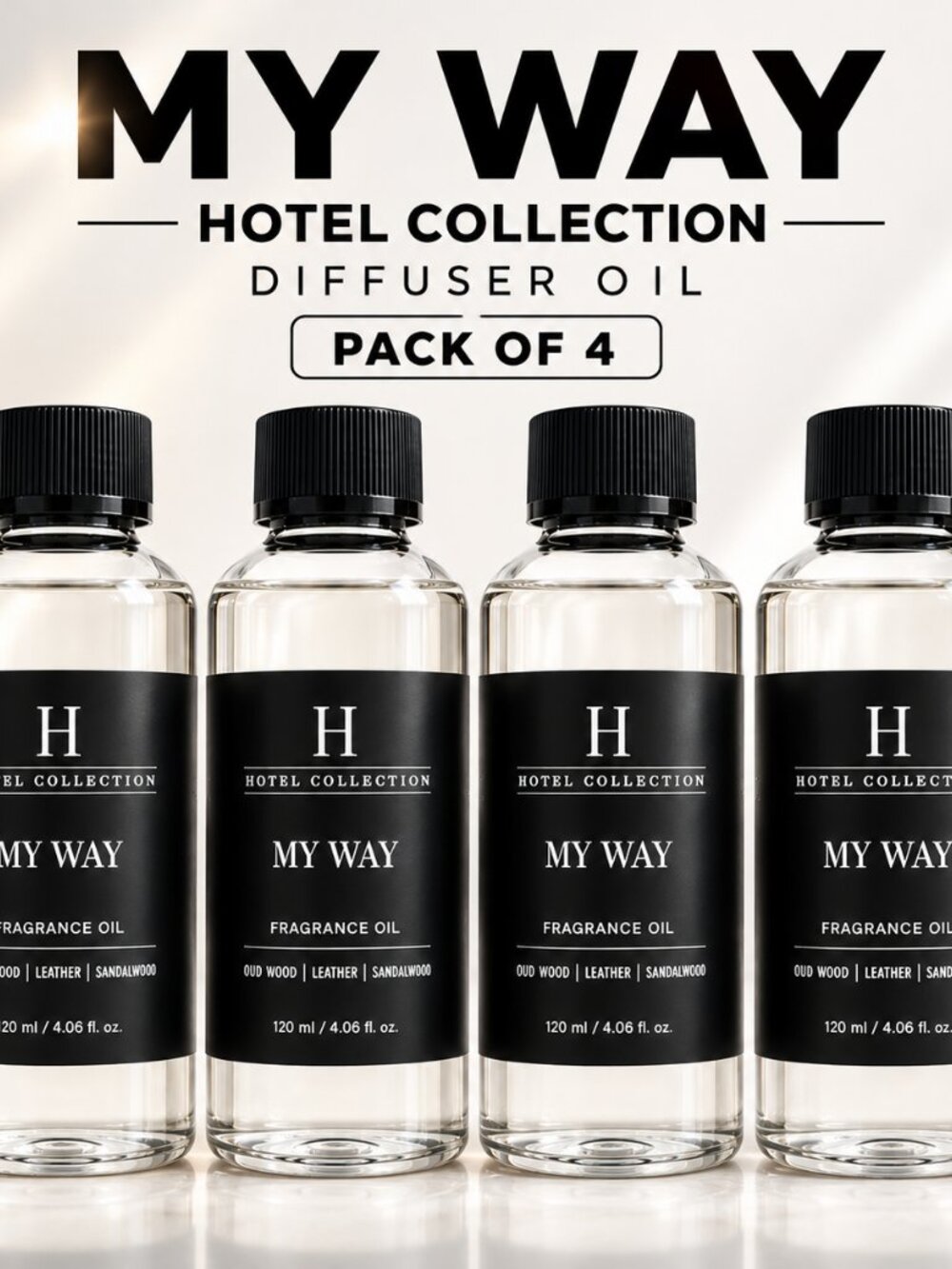 USA Seller Sealed My Way Hotel Collection Diffuser 120mL, Pack of 4